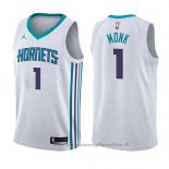 Maglia Charlotte Hornets Malik Monk NO 1 Association 2017-18 Bianco