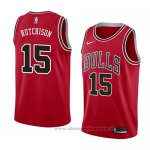 Maglia Chicago Bulls Chandler Hutchison NO 15 Icon 2018 Rosso