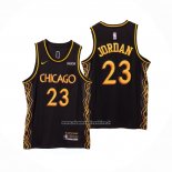 Maglia Chicago Bulls Michael Jordan #23 Citta 2020-21 Nero