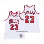 Maglia Chicago Bulls Michael Jordan #23 Mitchell & Ness 1995-96 Bianco