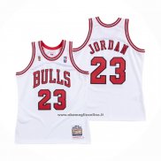 Maglia Chicago Bulls Michael Jordan #23 Mitchell & Ness 1995-96 Bianco