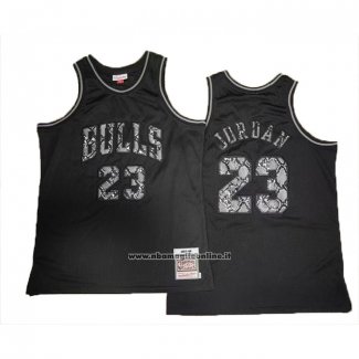 Maglia Chicago Bulls Michael Jordan #23 Swingman Mitchell & Ness 1997-98 Nero