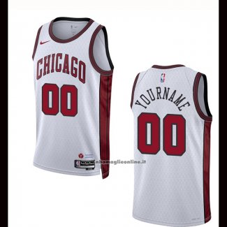 Maglia Chicago Bulls Personalizzate Citta 2022-23 Bianco