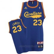 Maglia Cleveland Cavaliers LeBron James NO 23 Throwback 2009 Blu