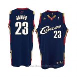 Maglia Cleveland Cavaliers Lebron James NO 23 Throwback Blu2