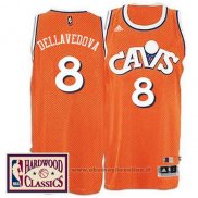 Maglia Cleveland Cavaliers Matthew Dellavedova NO 8 Throwback Arancione