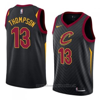 Maglia Cleveland Cavaliers Tristan Thompson NO 13 Statement 2018 Nero