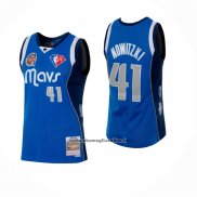 Maglia Dallas Mavericks Kyrie Irving #41 Hall Of Fame Mitchell & Ness 1998 Blu