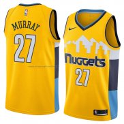 Maglia Denver Nuggets Jamal Murray NO 27 Statement 2018 Giallo