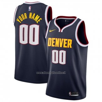 Maglia Denver Nuggets Personalizzate Icon 2020-21 Blu