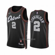 Maglia Detroit Pistons Cade Cunningham #2 Citta 2023-24 Nero