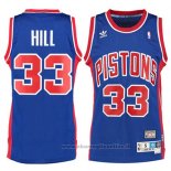 Maglia Detroit Pistons Grant Hill NO 33 Throwback Blu