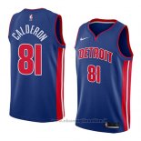 Maglia Detroit Pistons Jose Calderon NO 81 Icon 2018 Blu