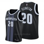 Maglia Detroit Pistons Wayne Ellington NO 20 Citta Nero