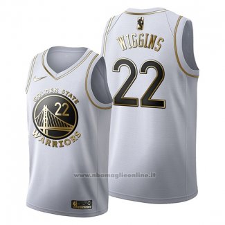 Maglia Golden Edition Golden State Warriors Andrew Wiggins NO 22 2019-20 Bianco