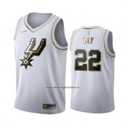 Maglia Golden Edition San Antonio Spurs Rudy Gay #22 Bianco