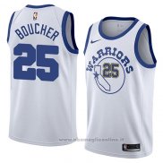 Maglia Golden State Warriors Chris Boucher NO 25 Hardwood Classic 2018 Bianco