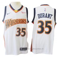 Maglia Golden State Warriors Kevin Durant NO 35 Mitchell & Ness 2009-10 Bianco
