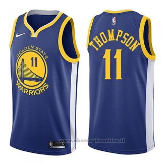 Maglia Golden State Warriors Klay Thompson NO 11 Icon 2018 Blu