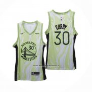 Maglia Golden State Warriors Stephen Curry #30 Fashion Royalty Verde