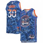 Maglia Golden State Warriors Stephen Curry #30 MVP Blu