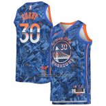 Maglia Golden State Warriors Stephen Curry #30 MVP Blu