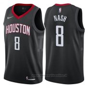 Maglia Houston Rockets Le'bryan Nash NO 8 Statement 2017-18 Nero