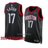 Maglia Houston Rockets Tari Eason #17 Statement 2023-24 Nero