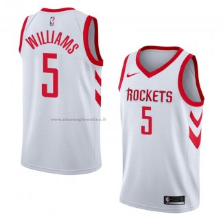 Maglia Houston Rockets Troy Williams NO 5 Association 2018 Bianco