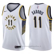 Maglia Indiana Pacers Domantas Sabonis NO 11 Association 2017-18 Bianco