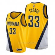 Maglia Indiana Pacers Myles Turner NO 33 Statement Edition Giallo