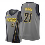 Maglia Indiana Pacers Thaddeus Young NO 21 Citta Edition Grigio