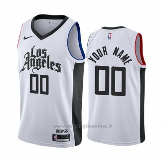 Maglia Los Angeles Clippers Personalizad Citta 2019-20 Bianco