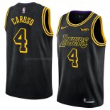 Maglia Los Angeles Lakers Alex Caruso NO 4 Citta 2018 Nero