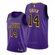 Maglia Los Angeles Lakers Danny Green NO 14 Citta Viola