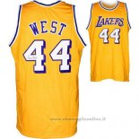 Maglia Los Angeles Lakers Jerry West NO 44 Throwback Giallo