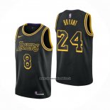 Maglia Los Angeles Lakers Kobe Bryant #8 24 Black Mamba Nero