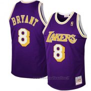 Maglia Los Angeles Lakers Kobe Bryant NO 8 Throwback Viola
