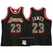 Maglia Los Angeles Lakers LeBron James #23 Mitchell & Ness 2018-19 Nero