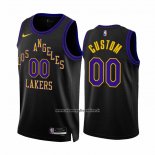 Maglia Los Angeles Lakers Personalizzate Citta 2023-24 Nero