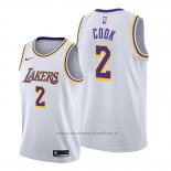 Maglia Los Angeles Lakers Quinn Cook NO 2 Association Bianco