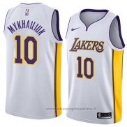 Maglia Los Angeles Lakers Sviatoslav Mykhailiuk NO 10 Association 2018 Bianco