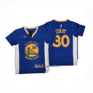 Maglia Manica Corta Golden State Warriors Icon Curry No 30 Blu