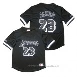 Maglia Manica Corta Los Angeles Lakers Lebron James NO 23 Nero