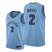 Maglia Memphis Grizzlies Delon Wright NO 2 Statement Blu