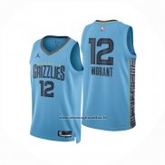 Maglia Memphis Grizzlies Ja Morant No 12 Statement 2024-25 Blu
