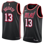 Maglia Miami Heat Bam Adebayo NO 13 Classic 2018 Nero