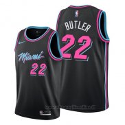 Maglia Miami Heat Jimmy Butler NO 22 Citta 2019 Nero