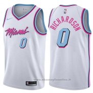 Maglia Miami Heat Josh Richardson NO 0 Citta 2017-18 Bianco