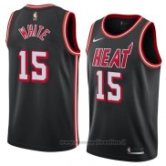 Maglia Miami Heat Okaro White NO 15 Classic 2018 Nero